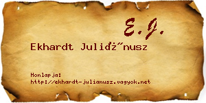 Ekhardt Juliánusz névjegykártya